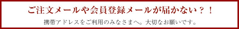 ご注文メールや会員登録メールが届かない?!