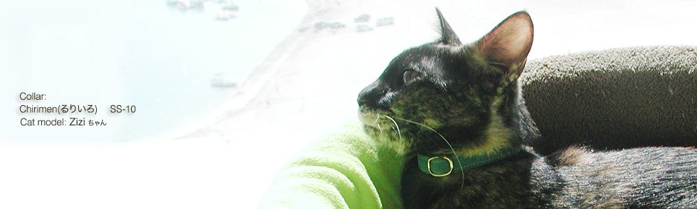 猫の首輪 Tango Chirimen (るりいろ)