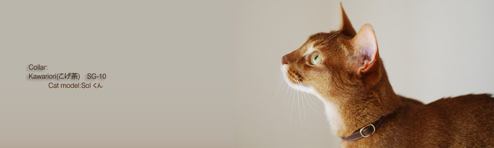 猫の首輪 Kawariori (こげ茶)