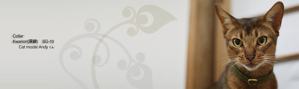 猫の首輪 Kawariori (深緑)